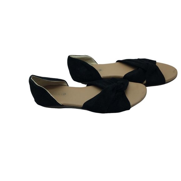 Torrid Sandals Women Size 7.5 Wide Width Criss Cross Slip On Black Cushion Soft - Picture 1 of 7